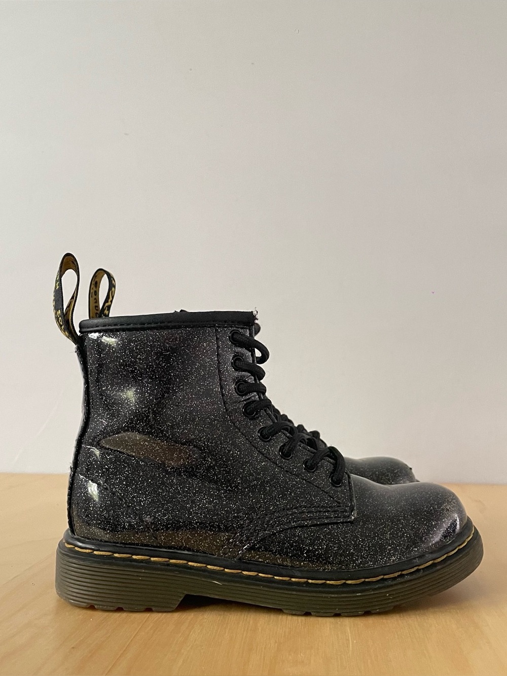 Dr. Martens 1460 Kids Glitter Lace-Up Boots. US 10